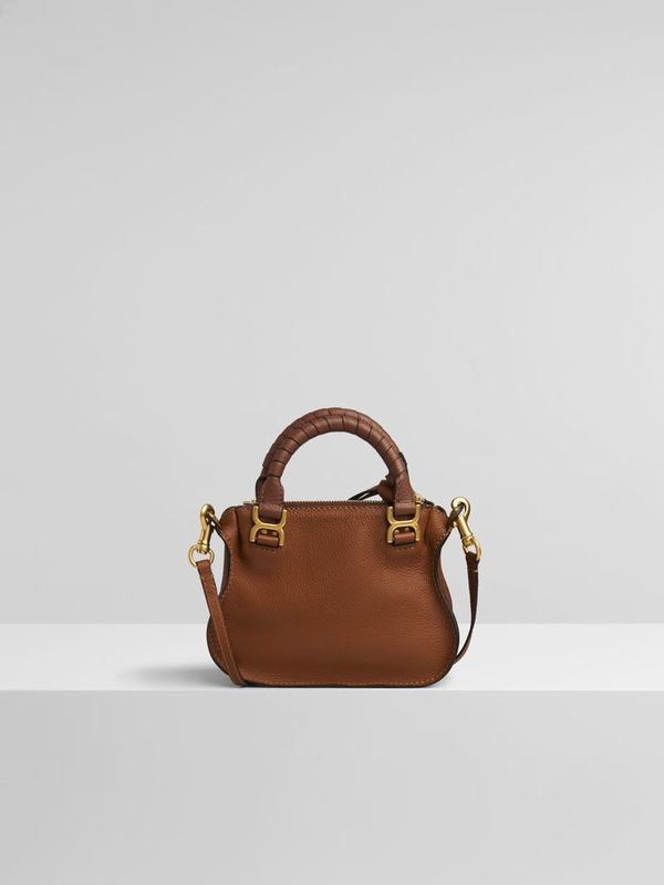 Mini Bolsos Mujer Chloé Marcie Marrones Suede INYF40938